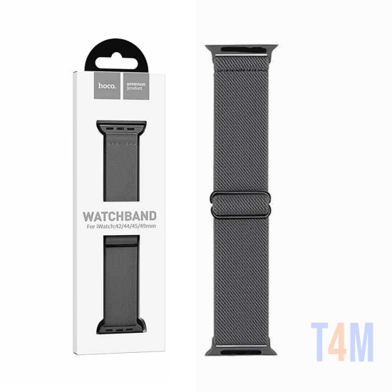 Bracelete de Nylon Elástico Hoco WA04 Fashion Series (42/44/45/49 mm) para iWatch Cinza